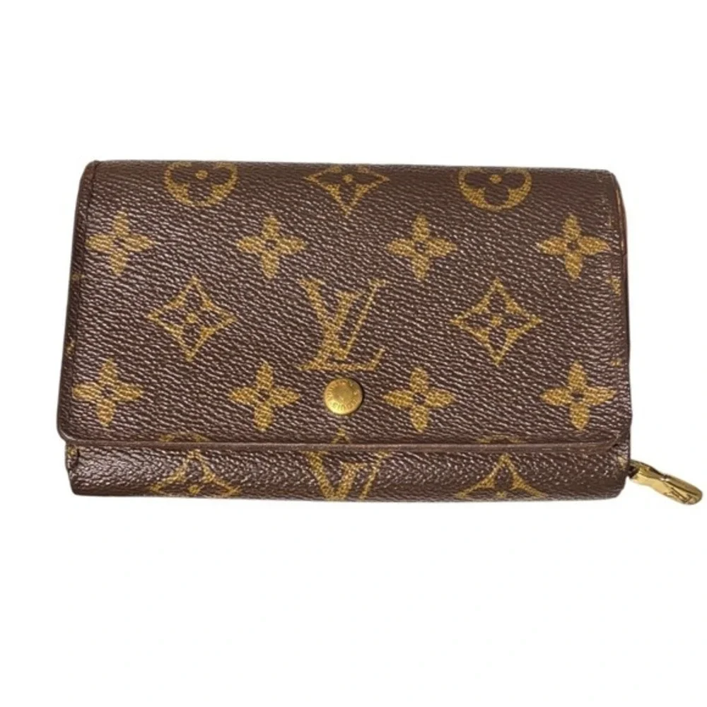Louis Vuitton Monogram Canvas Porte Monnaie Billets‎ Tresor Wallet Brown M61730